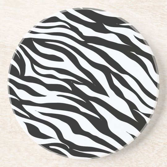 Discover Zebra Black and White Pattern Drink Coasters