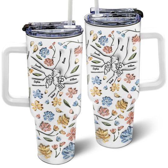 Discover Hand In Hand, I Will Always Protect You - 3D Inflated Effect 40oz Tumbler With Straw
