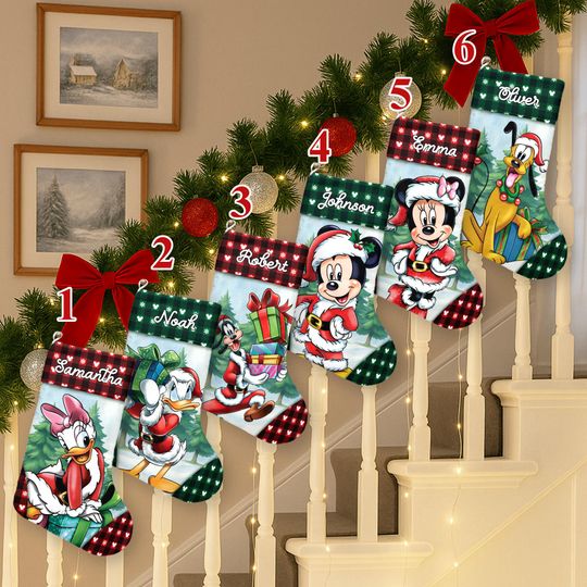 Discover Personalized Mouse And Friends Xmas Stocking