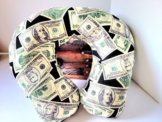 Discover Neck Pillow Tossed Money U-Shaped Travel Neck Pillows
