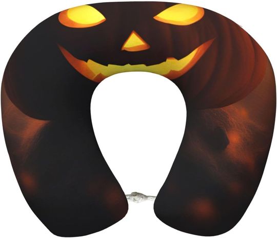Discover Halloween Pumpkin Travel U-Shaped Travel Neck Pillows