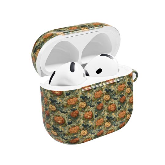 Discover Jack o Lantern Halloween AOP Airpods Case Cover