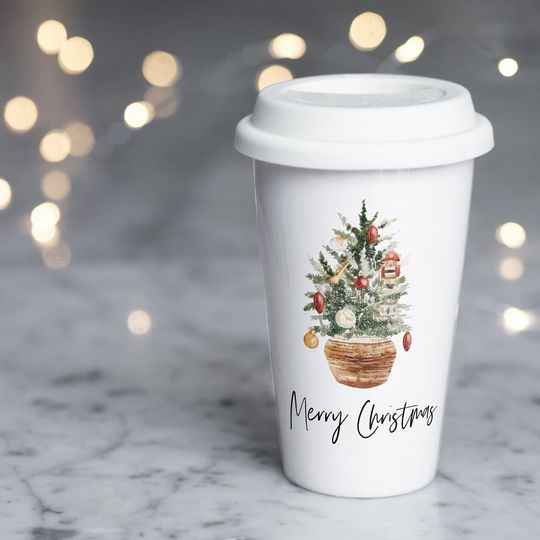Discover Vintage Christmas Tree | Merry Christmas Paper Cups