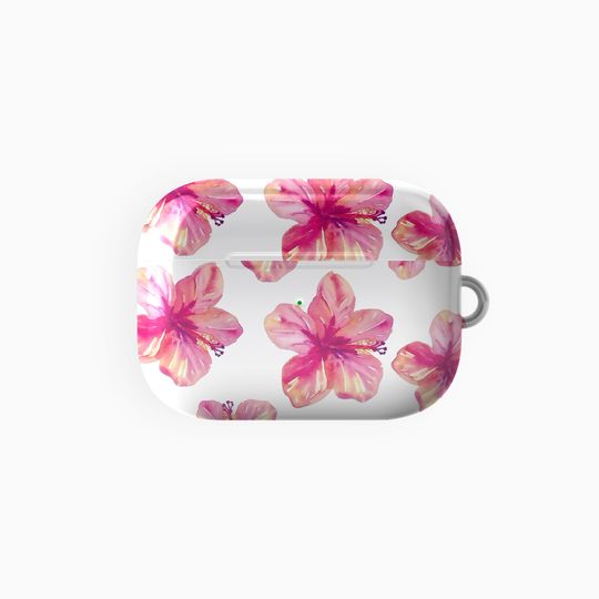 Discover Coquette Preppy Hibiscus AOP Airpods Case Cover