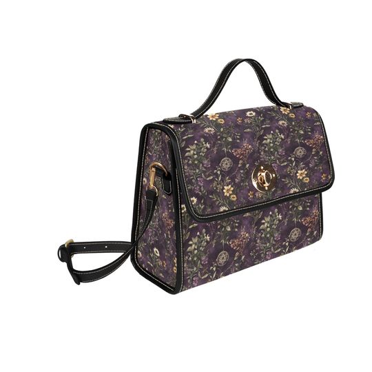 Discover Witches Garden Twilight Lock Bag | Black Crossbody Shoulder Handbag
