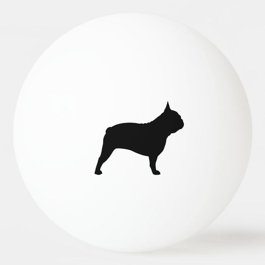 Discover French Bulldog Silhouette Ping Pong Ball