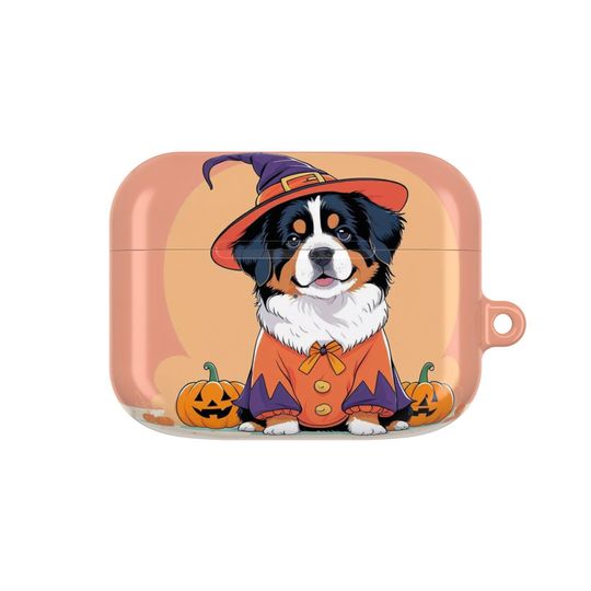Discover Halloween Dog AirPod Case, Cute Pet Accessory, Pumpkin Design, Dog Lover Gift, Wireless Earbud Cover, Spooky Season Style