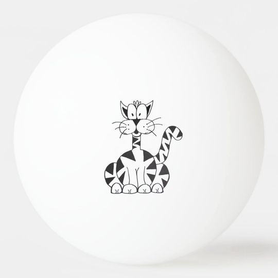 Discover Cartoon Cat Ping Pong Ball