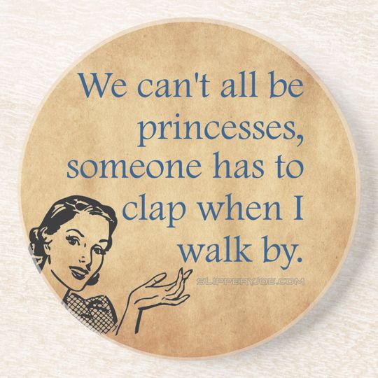 Discover SlipperyJoe's Princess clap walking funny 50s vint Coaster