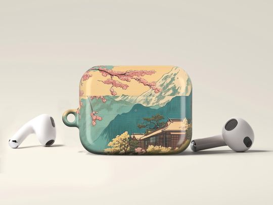 Discover Cherry Blossom AOP Airpods Case Cover