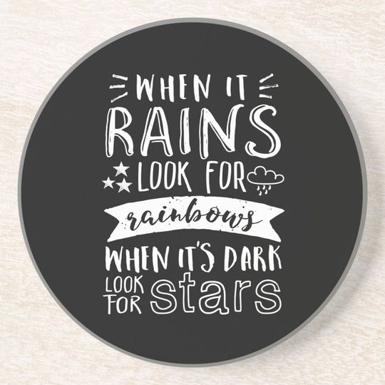 Discover Inspirational Motivation Quote Think Positive Drink Coaster
