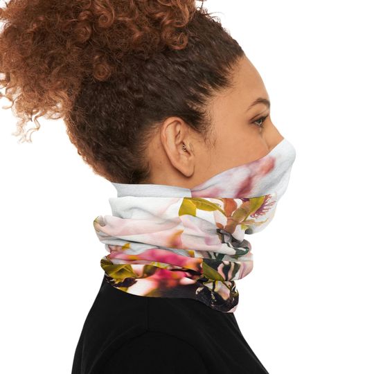 Discover Tube Flowers Scarf for face mask, Floral Face Mask Scarf