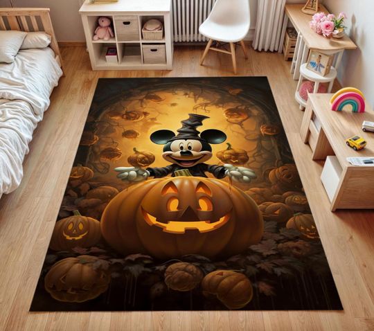 Discover Halloween Mouse Pumpkin Rug