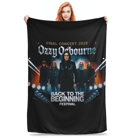 Discover Black Sabbath Ozzy Osbourne Blanket Warm Soft Back To The Beginning Tour  Throw Blanket Spring Decorative Bedroom Bedspread