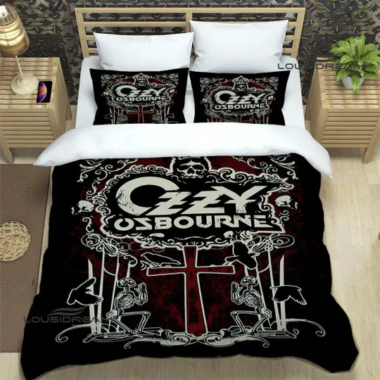 Discover 3D Ozzy osbourne retro Bedding Sets exquisite bed supplies set duvet cover bed comforter set  bedding set luxury birthday gift