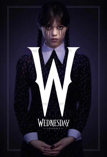 Discover Wednesday Season 2 Poster – Jenna Ortega Netflix Goth Art Print