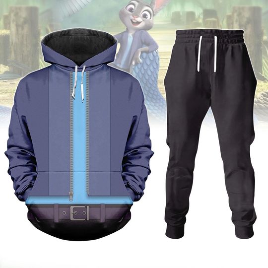 Discover Halloween Judy Hopps Costume Hoodie, Men Joggers, Disneyyy Zootopiaa Cosplay Costume, animall kingdom, Disneyyland Shirt, Disneyyworld Shirt