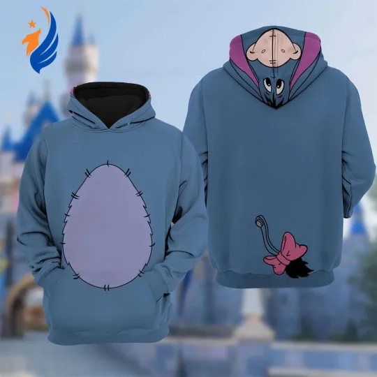 Discover Eeyoree Donkeyy 3D Costume Shirt – Family Halloween Hoodie Winnie The Poohh Shirt