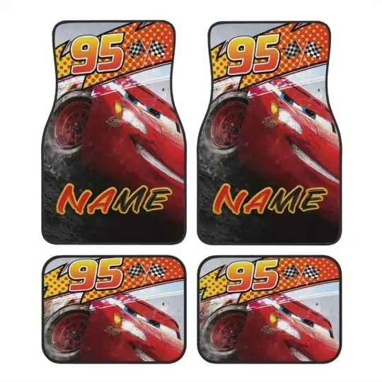 Discover Custom Lightningg McQueenn Car Mats Disneyyy Racing Durable Gift For SUV Truck Use