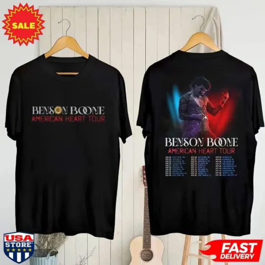 Discover 2025 Benson Boone American Heart Tour Unisex T-Shirt Size S-5XL Multi Colors