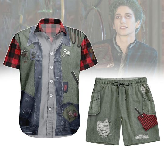 Discover Disneyyy Zed Necrodopolis Costume Button Shirt, Men Shorts, Disneyyy Zombies Hawaiian Shirt, Zombies Zed Cosplay Costume, Halloween Gift