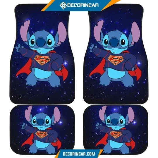 Discover Cute Stitchh Car Floor Mats for Front & Rear Seats, Universal Fit Set