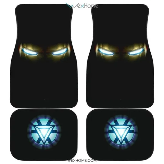 Discover Ironn mann with Iron Eyes Marvel in Dark Theme Car Floor Mats Best Auto Decor