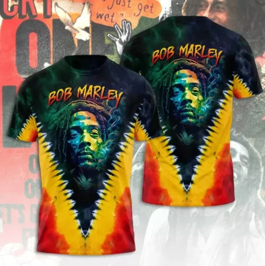 Discover 3D Bob Marley T-Shirt, Bob Marley Singer T-Shirt