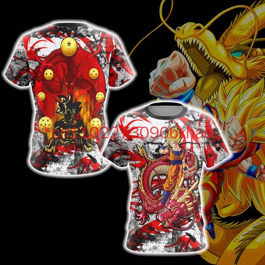 Discover Z Goku Men T-shirt 3D Anime Cartoon Printed Tshirt Goku Image Men's Short Sleeve Casual Comfortable Top Comprehend Sport Shirts