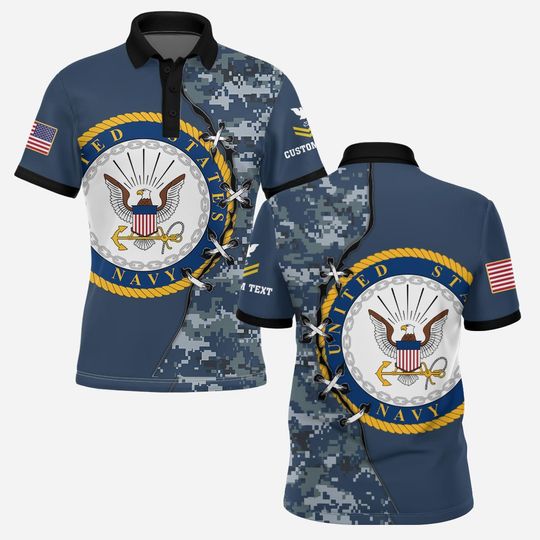 Discover Custom U.S. Navy Camouflage 3D Polo Shirt