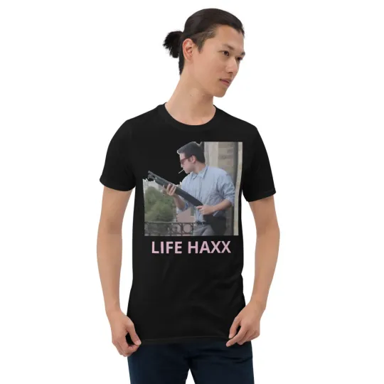 Discover Filthy Frank Life Hacks Haxx Shotgun Pink Guy Funny T-Shirt