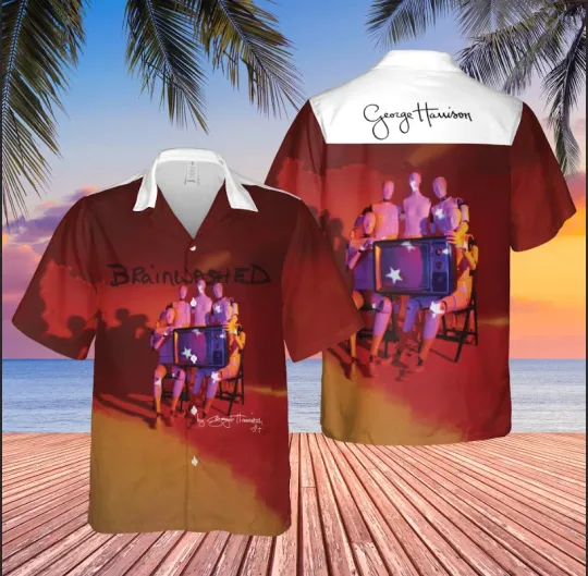 Discover George Brainwashed Album Cover Hawaiian Shirt