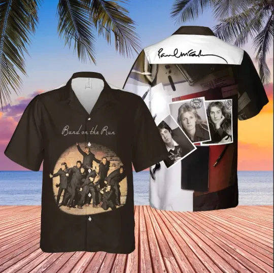 Discover P mccartney & Wings Band On The Run Album Cover Hawaiian Shirt, shirt US size