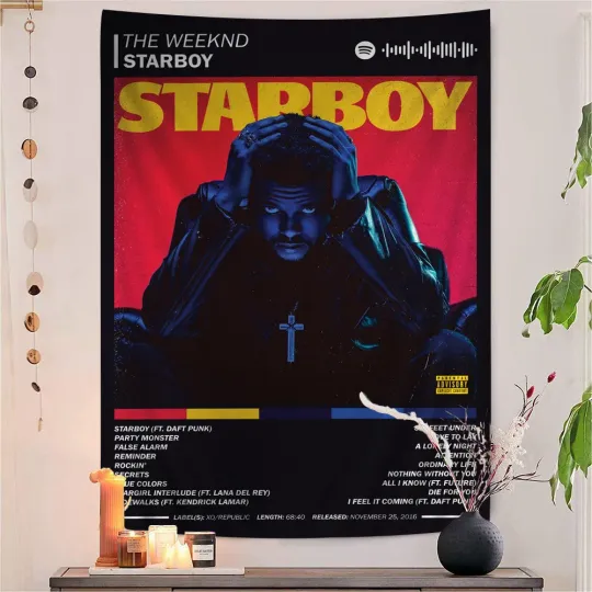 Discover Singer Weeknds Anime Tapestry