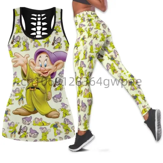 Discover Disneyyy Hollow Tank Top Leggings Yoga Set
