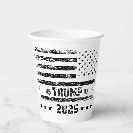 Discover Flag of the United States Donald Trump Paper Cups