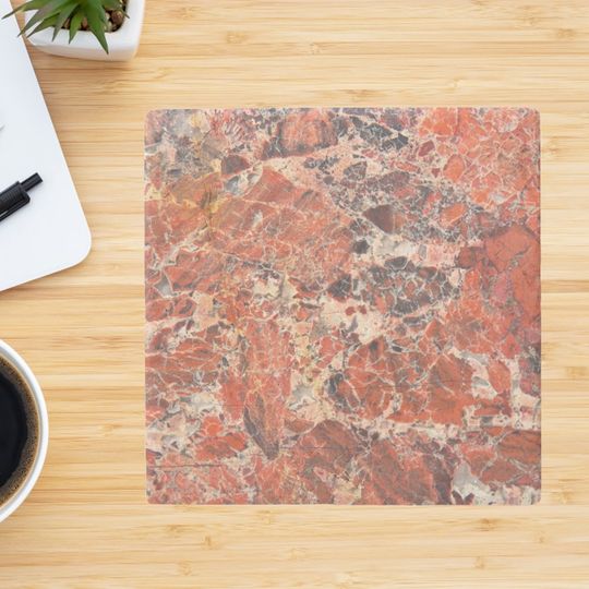 Discover Orange Jasper Stone Pattern Stone Coaster