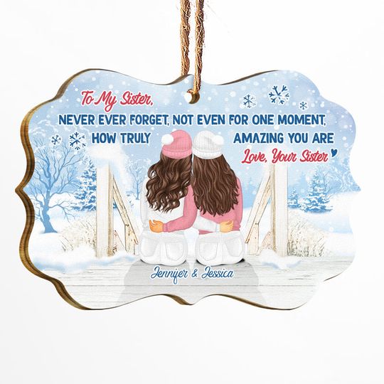 Discover          Christmas How Truly Amazing You Are - Gift For Sisters And Best Friends - Personalized Custom Wooden Ornament       