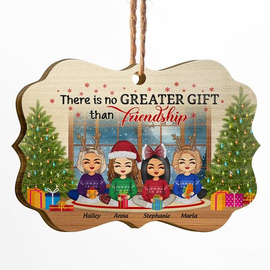 Discover          No Greater Gift Than Friendship - Christmas Gift For BFF - Personalized Custom Wooden Ornament       