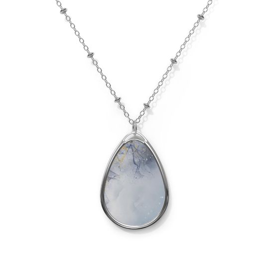 Discover Elegant Oval Necklace, Dainty Jewelry for Women, Birthday Gift