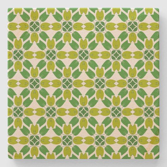 Discover Leaf Pattern, Pattern Of Leaves, Green Leaves Stone Coaster