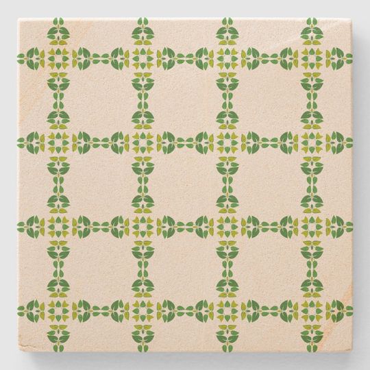 Discover Leaf Pattern, Pattern Of Leaves, Green Leaves Stone Coaster