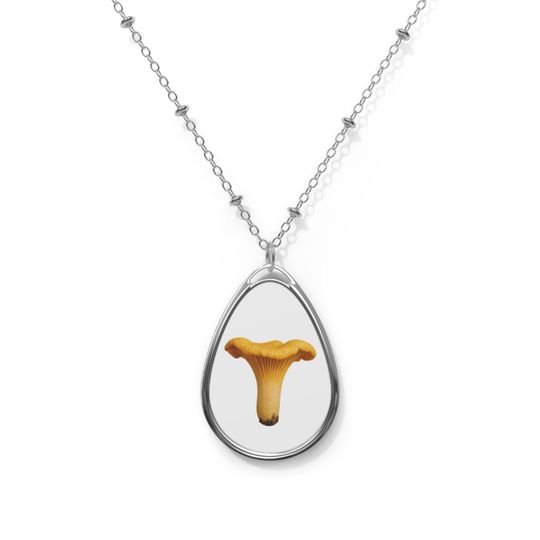 Discover Mushroom Oval Necklace, Gift For Her