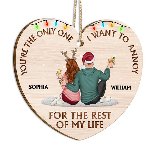 Discover You're The Only One - Christmas Gift For Couples, Husband, Wife - Personalized Custom Shaped Wooden Ornament