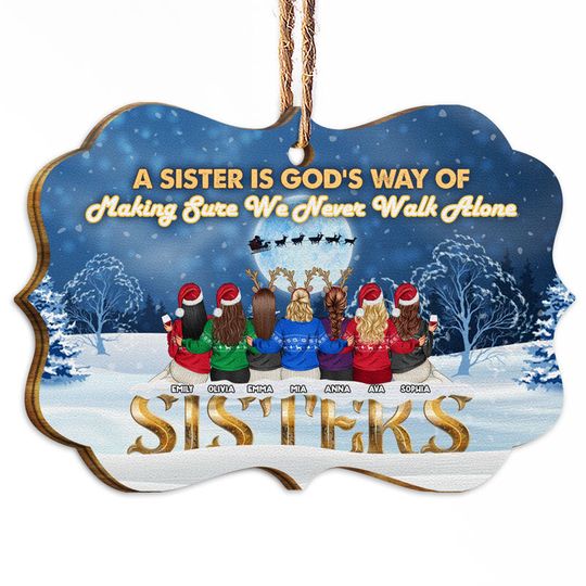 Discover Best Friends We Never Walk Alone - Christmas Gift For BFF Besties And Sisters - Personalized Custom Wooden Ornament