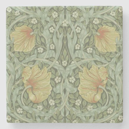 Discover Pimpernel Pattern (by William Morris) Stone Coaster