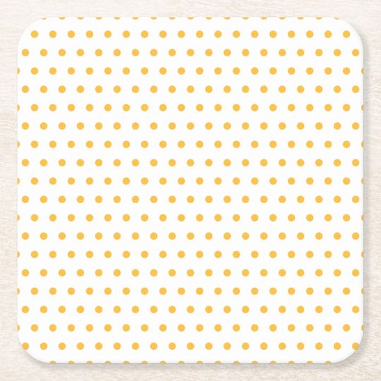 Discover Unique Hip Summer Polka Dots Pattern Square Paper Coaster
