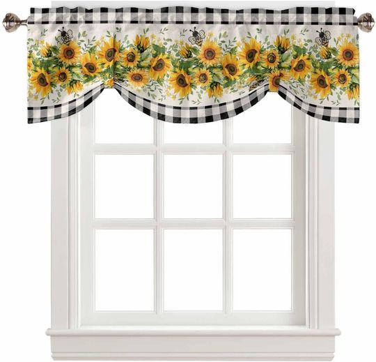 Discover Sunflowers Tie Up Valance