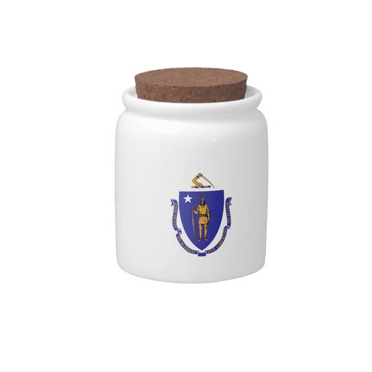 Discover Massachusetts State Flag Candy Jar