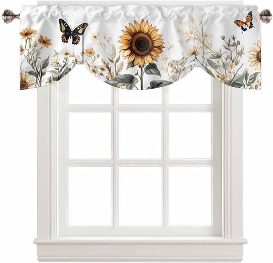 Discover Sunflowers Tie Up Valance
